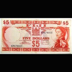 Fiji 5 dolar 1974 Ççt 