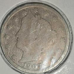 AMERİKA 1907  5 CENT