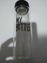 My Bottle Detoks Süzgeçli Cam Matara Şişesi 500 ml (Yeni )