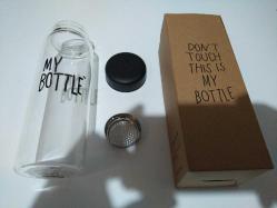 My Bottle Detoks Süzgeçli Cam Matara Şişesi 500 ml (Yeni )
