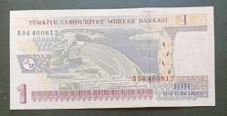8 Emisyon A 34 400812  Seri 1 Yeni Türk lirası Çil