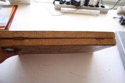 VİNTAGE ESKİ - AHŞAP TAVLA - 21X41 CM (ANTIK KOLİ 14