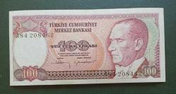 7 Emisyon A 84 Seri 100 Lira Çil altı