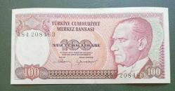 7 Emisyon A 84 Seri 100 Lira Çil altı