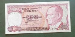 7 Emisyon A 17 Seri 100 Lira Çil altı