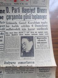 Cumhuriyet Gazetesi - 22 Mart 1948 - İtalya Müzayedede Abidin Daver Başmakale - İtalyan Komünistlerine İndirilen Büyük Darbe - Demokrat Parti Haysiyet Divanı Çarşamba Günü Toplanıyor - Demokrat Parti Haysiyet Divanı Başkanı Hamit Şevket İnce - Doğuda Sovyet Baskısı - Yunan İtalyan Andlaşmasına Doğru - Fenerbahçe Dün Galatasaray'ı 3 1 Yendi Fotoğraf - Yahudiler Meydan Okuyorlar - Kamplarda Bulunan Türkler - Goebbels'in Hatıraları Yazı Dizisi - Muammer Karaca Maksim Hangisi Büyük Operet - Kadınların Sevgilisi Bu Akşam Atlas Sinemasında - Huzur Yazan Ahmet Hamdi Tanpınar Yazı Dizisi - Öz Fenerbahçe Bugün Çıktı - Gazete Sahifeleri Yazan Burhan Felek - Hitler'in Propaganda Nazırı Goebbels'in Kardeşi Konrad Yargılanacak - Bugünkü Radyo Programı - Lion Mağazası - Vaquez Tansiyon Aletleri Gelmiştir - Ferguson Radyoları Nur Mağazasında - Bursa'da Ekmek Sıkıntısı - Ereğli Liman İnşaatı Fotoğraf - De Gasperi Yardım Anlaşmasını İmzalandıktan Sonra Fotoğraf