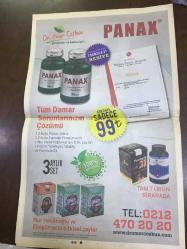 POSTA GAZETESİ KARNAVAL EKİ - 31 MART 2013  - ÖMER COŞKUN ÜRÜNLERİ TAM SAYFA REKLAMI (3 SAYFA REKLAM) - PANAX, TANSALP, FORMULA 21, VITALITY