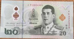 TAYLAND 20  BAHT POLİMER.ÇİL  PARA.