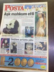 POSTA GAZETESİ - 13 OCAK 2000  - (SADECE 4 SAYFASIDIR) - SİBEL CAN'A 541 MİLYARA PATLAYAN AŞK YALANI - SAĞDUYU KAZANDI, KOALİSYON ORTAKLARI ZİRVESİ, ABDULLAH ÖCALAN'IN İDAM DOSYASI - ERGİN BİROĞUL TREN ÇARPKASI SONUCU HAYATINI KAYBETTİ - İTALYAN ZEMAN, FENERBAHÇE - ANDREA BOCELLİ - BEKİR SAÇAR - SİBEL İLKİZ - ZEYNEP ÖZEL YAZ AŞKINA DÖNDÜ - CEM ÖZER, DUYGU CİNGÖZ - DR. YILDIRIM AKTUNA YİNE AŞIK - BULAK'A SÜPER YETKİ - TUĞBA ÖZAY - EKREM BORA, ERKAN YOLAÇ, SEMRA ÖZAL