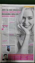 Hürriyet Cumartesi Gazetesi 14 Nisan 2018 Gigi Hadid, Emily Blunt, Christian Bale, Şebnem Ferah, Hazal Filiz Küçükköse, John Krasinski, Bella Hadid, Zayn Malik, Beril Kayar, Öykü Karayel, Muhsin Akgün, Başak Dizer Tatlıtuğ, Burak Deniz, Büşra Develi, Mu Tunç, Füsun Bay Canbay, Dwayne Johnson, Wes Studi