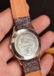 1960 CORTEBERT TC DEVLET DEMİR YOLLARI SERİSİ SWİSS MADE KURMALI ERKEK KOL SAATİ KIRMIZI KADRAN ÇOK TEMİZ