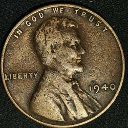 AMERİKA 1940  1 CENT  BUĞDAY CENTİ