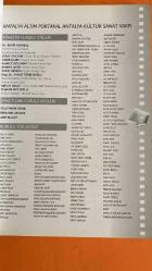 ALTIN PORTAKAL DERGİSİ - 1 -5 EKİM 2002 – ANTALYA FİLM FESTİVALİ, T.C. KÜLTÜR BAKANLIĞI, ANTALYA BELEDİYESİ – AVNİ TOLUNAY – ÜMİT UTKU – HALİT REFİĞ – METİN ERKSAN – A. YILMAZ – MEMDUH ÜN – E. GÖREÇ – ERTEM GÖREÇ – MURAT KÖSEOĞLU – NEVZAT PESEN – TURGUT DEMİRAĞ – TANJU GÜRSU – METİN DİNLER – ERDOĞAN TOKATLI – FEVZİ TUNA – AYLA ALGAN – BEKLAN ALGAN – İZZET GÜNAY – SELMA GÜNERİ – SADIK SENDİL – YILMAZ GÜNEY – BELGİN DORUK – ERTEM EĞİLMEZ – HAYATİ HAMZAOĞLU – MÜNİR ÖZKUL – LÂLE BELKIS – HÜLYA KOÇYİĞİT – ZAFER KARAKAŞ – MUAZZEZ ARÇAY – NÜZHET ERMAN – ZEYNEP AKSU – FATMA KARANFİL – ENGİN ÇAĞLAR – GURBET KUŞLARI – ACI HAYAT – YARIN BİZİMDİR – AĞAÇLAR AYAKTA ÖLÜR – KIZGIN DELİKANLI – KEŞANLI ALİ – ERKEK ALİ – İSTANBUL’UN KIZLARI – DUVARLARIN ÖTESİ – AŞK VE KİN – AHTAPOTUN KOLLARI – KARANLIKTA UYANANLAR – SEVMEK ZAMANI – BİN YILLIK YOL – BÜYÜK ÖÇ – BİR ÇİRKİN ADAM – KINALI YAPINCAK – KALBİMİN EFENDİSİ – YUVANIN BEKÇİLERİ – RÜYA GİBİYDİ – ALTIN PORTAKAL FİLM FESTİVALİ TARİ - 58 SAYFA