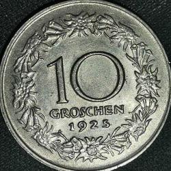 AVUSTURYA 1925  10 GROSCHEN