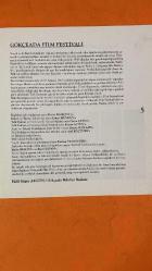 GÖKÇEADA FİLM FESTİVALİ DERGİSİ - 23 - 29 AĞUSTOS 2003 - ZUHAL OLCAY - PARKAN ÖZTURAN - MERAL OKAY - RUHİ SARI - CEZMI BASKIN - DEVIN ÖZGÜR ÇINAR - ŞEHSUVAR AKTAŞ - SELÇUK ULUERGÜVEN - ERDİNÇ DİNÇER - UĞURTAN SAYINER - NAZLI TOSUNOĞLU - ADNAN ACAR - ALPER YAKICI SIR ÇOCUKLARI : FIRAT TANIŞ - MEHMET ALİ ALABORA - NUR SÜRER - HALİL İ. ARAS - ÖZGÜ NAMAL - VOLGA SORGU - MUSTAFA UĞURLU - SERDAR ORÇİN - ARİF ERKİN - SUNA SELEN - MUSTAFA TURAN - ARSLAN KAÇAR - TIBOR VARGA - IDIKO INZCE - ANDREA BALOĞLU - SERKAN ERCAN - BARIŞ KÜÇÜKGÜLER - BATUHAN LEVENT - ASLI BAŞAK PAÇACI YEŞİL IŞIK : HÜLYA AVŞAR - KENAN IŞIK - HALDUN DORMEN - İLKER İNANOĞLU - SEMA ATALAY - SERRA YILMAZ - OLGUN ŞİMŞEK - DENİZ AKKAYA - ÇOLPAN İLHAN - EŞREF KOLÇAK - UĞUR KIVILCIM - İPEK TENOLCAY - EZEL AKAY - CENGİZ KÜÇÜKAYVAZ - GÜZİDE DURAN - YASEMİN KOZANOĞLU - AYUMI SINIRLARIN ALTINDA : NEZHAT EKHTIAR-DINI - AMANEH EKHTIAR-DINI - MADI EKHTIAR-DINI - AYOUB AHMADI - 20 SAYFA