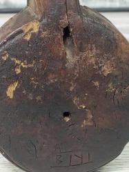 Antika Osmanlı Yazılı Nadir Ahşap Barutluk