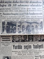 Cumhuriyet Gazetesi - 26 Mayıs 1946 - Bugünkü Parola Sandık Başınadır Yazan Abidin Daver Başmakale - Belediye Seçimi Bugün Yapılıyor - Seçim Bugün Saat 8 de Başlanacak - Oy Sandıklarının Bulunduğu Yerler Bayraklarla Donatıldı Fotoğrafı - Yurdda Seçim Faaliyeti - Halk Partisinden Aday Gösterilen Gazeteci Arkadaşlarımız Fotoğraf - Hasan Rasim Us - Said Kesler - Milli Şef İsmet İnönü Kars'ta - Ürdün Emiri Abdullah Tacını Giydi - Cemal Nadir Karikatür - Amerika'da Grev Bitti - Türkiye Futbol Şampiyonası Başladı - Ankara At Yarışlarının Neticeleri - Haftanın Şakaları Yazan Burhan Felek - Savarona Hareket Etti - Radar Aletinin Verici Ve Alıcısı Nasıl Çalışırlar Yazan Ordinaryüs Profesör Salih Murat Uzdilek - Sonsuz Panayır Yazan Halide Edip Adıvar Yazı Dizisi - Ceneve İstanbul Vapur Seferleri Başladı - Tek Tip Ekmek Eldeki Beyaz Unlar Sarfedildikten Sonra Yapılacak - Safiye Ayla Ve Sadi Işılay Tepebaşı Bahçesinde - Küçük Hikaye Maria Yazan Salahaddin Güngör - Moda Mano Pansiyonu Açıldı