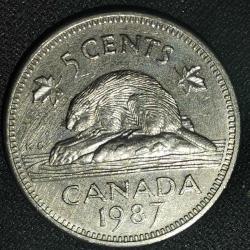 KANADA  1987   5 CENT
