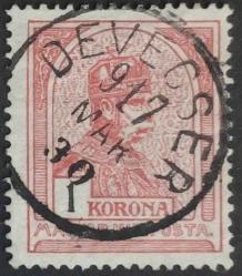 +++ MACARİSTAN KRAL FRANZ JOSEF ASKERİ YARDIM PULU  1917 1K   - DAMGALI