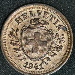 İSVİÇRE  1941  1 RAPPEN