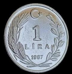 1987 1 Lira Çil Aliminyum 1.10g