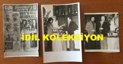 BEYAZ PERDENİN PRENSİ, YEŞİLÇAM'IN YILDIZ OYUNCUSU SALİH GÜNEY'İN ORİJİNAL 3'LÜ FOTOĞRAF SETİ - 18 x 12 cm ve 12 x 10 cm EBADINDA - BIÇAKLANMA OLAYININ 1 YIL SONRASINDA SALİH GÜNEY ve KUZEY VARGIN'IN BARIŞTIĞI ANLARA AİT 2 FARKLI FOTOĞRAF ve 1 GAZETE SAYFASININ ÇEKİLMİŞ FOTOĞRAFI, 1974