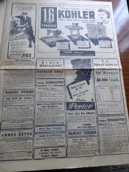 Cumhuriyet Gazetesi - 25 Aralık 1954 - Almanlarla İktisadi Anlaşma Cumhuriyet Başmakale - Fransız Meclisi Alman Silahlanmasını Reddetti - Celal Bayar Üçüncü Ordu Birlikleri Teftiş Etti Fotoğraf - Paris Antlaşmalarının İmzalandığı Gün Fransız Ve Alman Başbakanları Elele Fotoğraf - Atatürk'ün Kızkardeşi Makbule Atadan Hazine Aleyhine Dava Açtı - Bugün Noel- Zeki Müren Cahide Sonkudan 32.000 Lira Tazminat İstiyor - Başvekil Adnan Menderes Bugün İstanbul'da - Kiralar Hakkındaki Yeni Kanun Dün Çıktı - Türk İsrail Ticaret Münasebeti Gelişiyor - Yakacık Sanatoryumu Kapanıyor - Suriye'de Müslüman Kardeşlerin Faaliyeti - Haydarpaşa Limanının İnşaatı İlerliyor - Bizde Zamanın Kıymeti Yazan Burhan Felek - Fenerbahçe Bugün Beykozla Karşılaşıyor - Şeref Stadında Adalet Kasımpaşa Maçı - Demir Maske Filmi Çemberlitaş Sinemasında - Zoraki Diplomat Yazan Yakup Kadri Karaosmanoğlu Yazı Dizisi - Sahte Kahraman Lawrence Derleyen Samih Sami Yazı Dizisi - Tarihe Geçmiş Büyük Aşklar Tristan Ve İzolda