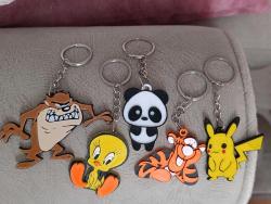 Tazmanya Tweety Tigger Pikachu panda Ayıcık Anahtarlık Süs Set Koleksiyon