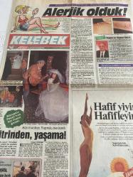 HÜRRİYET KELEBEK GAZETESİ KELEBEK EV GAZETESİ DOĞUM GÜNÜ GAZETESİ - 10 ARALIK 1988 -Memo-Mesut Çakarlı-Didem Bülbül-Üç Yabancı-Azize Bergin-Alpago-Metin Soysal-Fikret Kol-Bizimkiler-Fatoş-Güngörmüşler-Dedektif Nik-Ben hiç yaşamadım ki filmi-Gülşen Bubikoğlu-Cüneyt Arkın-Yılmaz Zafer-Nilüfer Öz-Kerem yılmazer-burçlar-doktorlar-Erich Segal-azize bergin-Cemal Dündar-Mokok-günün adamı-Ali Poyrazoğlu-Ayşegül köz Özdemir-alçı manken yaprak canlandı-Sinan Özalkan-Mazhar Alanson-Yaprak Özdemir-Profesör doktor aytuğ Akkor-yayalar aşkta hızlı-davranışın dili vardır-en uzun gün-duygu Ankara-Dick clement-hümeyra ve durul gence-Vera miles-sam elliot-Barış Manço-Adile Naşit-Münir Özkul-Melek Hanım’ın fendi