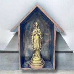 Ahşap Ev Kutulu Meryem Ana Figür İkona