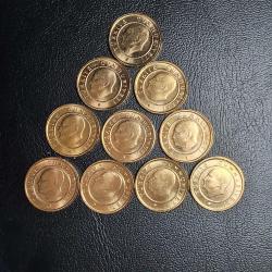 2009 YILI 1 KURUŞ 10 LU SET  ÇİL TCM 0252