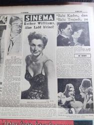 Cumhuriyet Pazar Gazetesi - 17 Şubat 1952 - Dünya Olayları - İsrail'in 33 Yaşındaki Alaydan Yetişme Genelkurmay Başkanı Yigael Yadin - Renkli Karikatür - Haftanın Şakaları Yazan Burhan Felek - Rusya'nın Gizli Cebeluttarık Boğazı - Yarenlik Yazan Elif Naci - Hikaye Üç Portakal Yazan Ve Resimleyen Zahir Güvemli - Boş Vaktinizi Hoş Geçirmek İçin Eğlence Köşesi - Memleketten Selam Yazan Yaşar Kemal - Kendi Boyundan Eser Yazmış Olan Bernard Shaw Fotoğrafı - Hayatının Son Günlerine Kadar Genç Gibi Spor Yapan İsveç Kralı Güstaf Fotoğraf - İkinci Dünya Harbi Can Ve Para Bakımından Neye Maloldu - Cumhuriyet Hollywood'da Yazan Haluk Durukal - Esther Williams Ve Alan Ladd Birinci Fotoğrafı - Greta Garbo İlahi Kadın Filminde Fotoğraf - Çakırcalı'nın Definesi Filminde Belgin Doruk Ve Mahir Özerden Fotoğraf - İster İnan İster İnanma Çizen Ripley