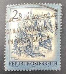 Avusturya Pulu - Österreich Austria Stamp - Postadan Geçmiş Pul Filateli - Damgalı - ESKİ INN KÖPRÜSÜ TEMALI PUL, 2 PARA - YABANCI PULLAR - NOSTALJİK DOĞUM GÜNÜ HEDİYESİ
