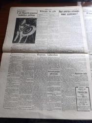 Bayram Gazetesi - 28 Ekim 1947 - Bolşeviklerin Anladığı Ve Sevdiği Dil Yazan Abidin Daver Başmakale - Dün Yeşilköyden Kalkan İsveç Uçağı Parçalandı - Ölenler Arasında 16 Türk Var - Cumhuriyet Bayramı Bugün Başbakan Hasan Saka'nın Nutkuyla Açılıyor - İstanbullular Kurban Bayramını Nasıl Geçirdi - Müslüman Aleminin Türkiye'ye Duyduğu Hayranlık - General De Gaulle Fransız Parlamentosunun Derhal Dağıtılmasını İstedi - Prenses Elizabeth Balayını Ramsey Civarında Geçirecek - İstanbul'un 500. Yıldönümü Yazan M. Ragıp Esatlı - Lüküs Hayat Ses Tiyatrosunda - Hikaye Mahmut Efendi Yazan Bedirhan Çınar - Kızılay Gençlik Kurumu Nasıl Çalışıyor Yazan Fikret Alasya - Kıbrıs'ta Bir Gün Yazan Faruk Fenik - Deli Hüseyin Paşa'nın Kulakları Çınlasın - Konya İntibaları Yazan Ahmet İhsan - Dünya Olayları Makine Devri - Radyo Programı - Airmec Radyo - Türkiye İş Bankası