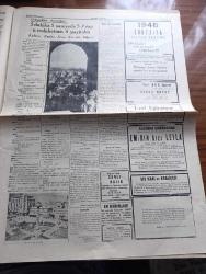Bayram Gazetesi - 27 Ekim 1947 - Hürriyet Nasıl Kök Tutar Yazan Ahmet Emin Yalman - Türk Topraklarından Fedakarlık Yapılmaz - General Eisenhower'in Beyanatı - Celal Bayar İneboluda - Türkiye'nin Uzak Doğu'da En Candan Dostu Pakistan - Sporcularımızın İran'da Zaferi - Güreşçilerimiz Bütün Rakiplerini Tuşla Yendi - Futbol Takımımız 10 1 Takip Geldi - Şeref Stadında Galatasaray Beşiktaş Maçında İki Heyecanlı An Fotoğraf - Koleraya Karşı Mücadele Devam Ediyor - 5 Dakika 5 Saniyede 5 Arap Memleketinin 5 Payitahtı - 1948 Ebüzziya Duvar Takvimi - Emirin Kızı Leyla Bugün Bayram Şerefine Elhamra Sinemasında - Boğazın İncisi Canlı Balık - Mısırın En Sevilen Aktristi Raika İbrahim Fotoğraf - Tarzan Geliyor Fotoğraf - Joan Fontaine Fotoğrafı - Dorothy Lamour Fotoğraf - Rita Corday Paul Croset Oldu Fotoğraf - Türkiye İmar Bankası - General Electric Ampul - Philips Ampul