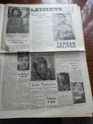 Bayram Gazetesi - 27 Ekim 1947 - Hürriyet Nasıl Kök Tutar Yazan Ahmet Emin Yalman - Türk Topraklarından Fedakarlık Yapılmaz - General Eisenhower'in Beyanatı - Celal Bayar İneboluda - Türkiye'nin Uzak Doğu'da En Candan Dostu Pakistan - Sporcularımızın İran'da Zaferi - Güreşçilerimiz Bütün Rakiplerini Tuşla Yendi - Futbol Takımımız 10 1 Takip Geldi - Şeref Stadında Galatasaray Beşiktaş Maçında İki Heyecanlı An Fotoğraf - Koleraya Karşı Mücadele Devam Ediyor - 5 Dakika 5 Saniyede 5 Arap Memleketinin 5 Payitahtı - 1948 Ebüzziya Duvar Takvimi - Emirin Kızı Leyla Bugün Bayram Şerefine Elhamra Sinemasında - Boğazın İncisi Canlı Balık - Mısırın En Sevilen Aktristi Raika İbrahim Fotoğraf - Tarzan Geliyor Fotoğraf - Joan Fontaine Fotoğrafı - Dorothy Lamour Fotoğraf - Rita Corday Paul Croset Oldu Fotoğraf - Türkiye İmar Bankası - General Electric Ampul - Philips Ampul