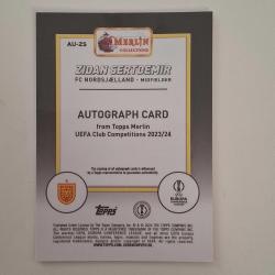 Zidan Sertdemir Topps Merlin İmzalı Kart