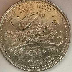 KANADA  2000  25 CENT  HATIRA Milenyum - Gurur