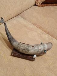 BOYNUZ,BUFOLO BOYNUZU EL İŞÇİLİĞİ TROPİKAL BALIK FORMUNA GETİRİLMİŞ UZUNLUK : 32 CM.