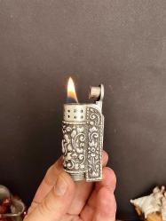 1937 GÜMÜŞ AUSTRIA IMCO TRIPLEX ESKİ BENZİNLİ ÇAKMAK ANTİKA MUHTAR ÇAKMAĞI