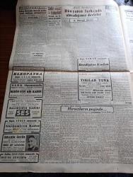 Cumhuriyet Gazetesi - 21 Mart 1942 - yarınki Avrupa'nın müşkülatı Cumhuriyet Başmakale - milli şefimiz İsmet İnönü İstanbul'u şereflendirdiler - Milli Şef İsmet İnönü'nün İstanbul'u teşriflerinden intibalar fotoğraflar - Şehzadebaşı'nda bin yataklı talebe yurdunun inşasına başlanıyor - Berlin büyükelçimiz Hüsrev Gerede Dün Almanya'dan geldi - Tas ajansının uzun bir tekstili İran Azerbaycanının ilhakı Rus kıtalarının Cenuba yürüdükleri yalan - şark cephesi harekatı leningrad müdafileri taarruza geçti - Japon harp tebliği İtalya'ya göre iki Japon filosu ve gemi kafileleri asker ihraç etmek üzereler - Japon donanmasından toplu manzaralar - Kızıl bir Alman tayyaresi karlı ovaya İniş yapmak üzere fotoğraf - İbrahim Özgür Süreyya salonlarındaki danslı çay matinelerinde - yıkılan yuva filmi Taksim sinemasında - çoban mehmet'le Mustafa profesyonel olurlarsa sıkılmamalıyız yazan Eşref Şefik - küçük hikaye hırsızların peşinde yazan Peride Celal - Türk coğrafya Kurumu tesis edildi - Anıtkabir