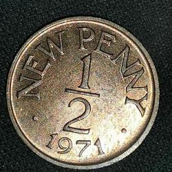 GUERNSEY 1971   1/2  PENNY