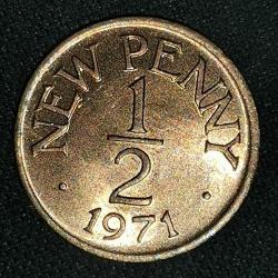 GUERNSEY 1971   1/2  PENNY