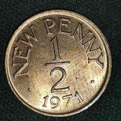 GUERNSEY 1971   1/2  PENNY