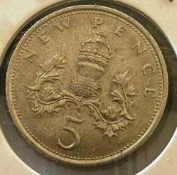 1970 ingiltere 5 new pence ÇT (156)