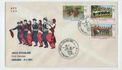1981 Halk Oyunları FDC ilk gün zarfı