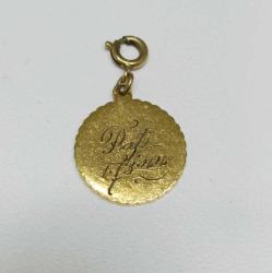 Antika Monet Altın Dolgu Kız Çocuğu Sülietli Charm Kolye Ucu 1944