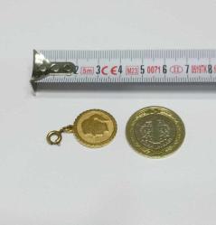 Antika Monet Altın Dolgu Kız Çocuğu Sülietli Charm Kolye Ucu 1944
