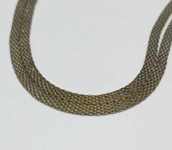 Antika Soluk Altın Ton Metal Kırmızı Taşlı Kolye