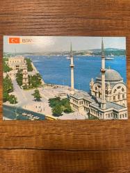 Dolmabahçe cami ve boğazdan görünüşü İstanbul Kartpostal 15x10.5 ebatında